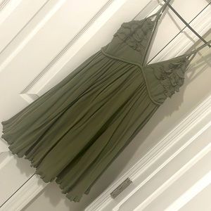 Army green, spaghetti strapped papermoon dress